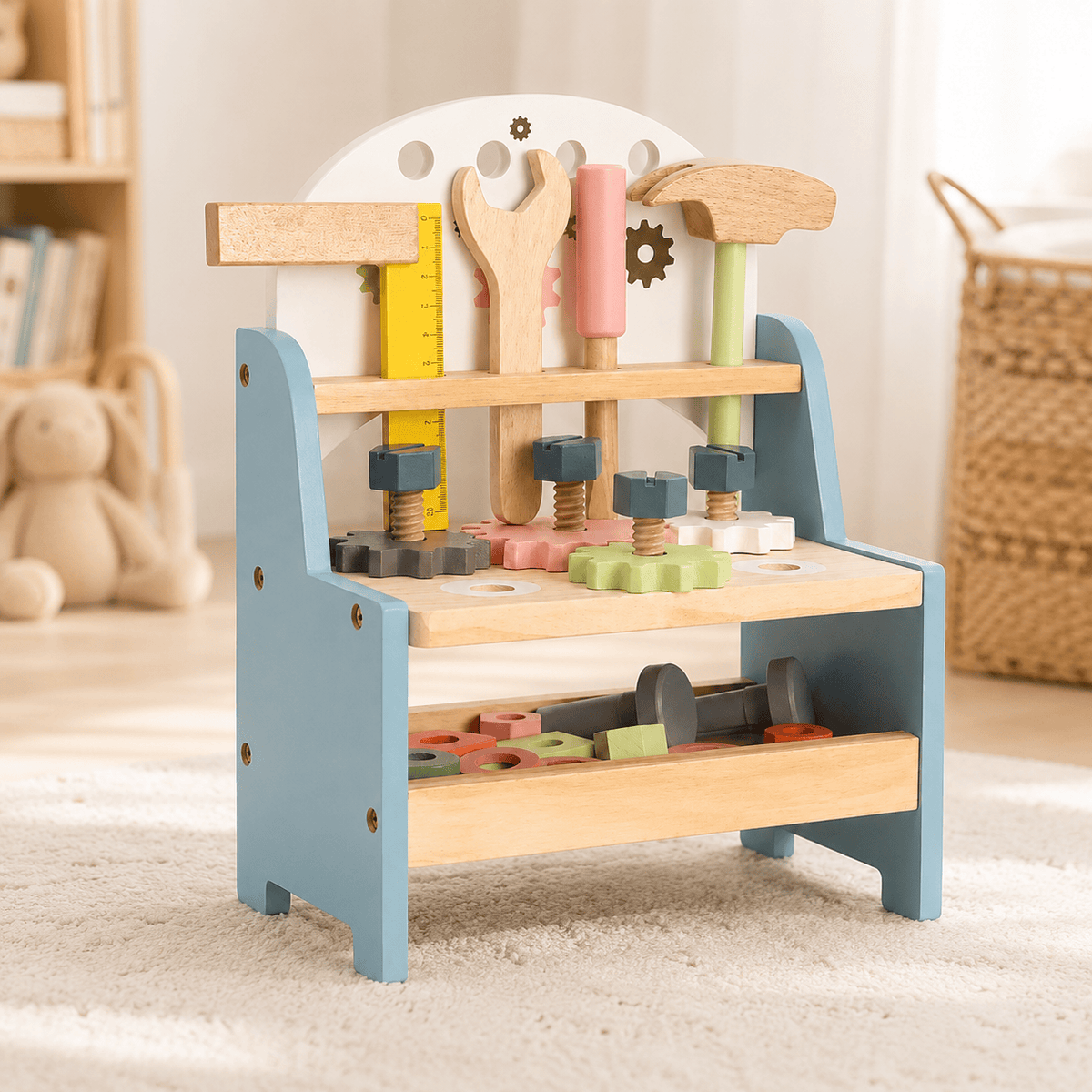 Montessori houten gereedschapsbankset voor kinderen Montessori & Speelgoed