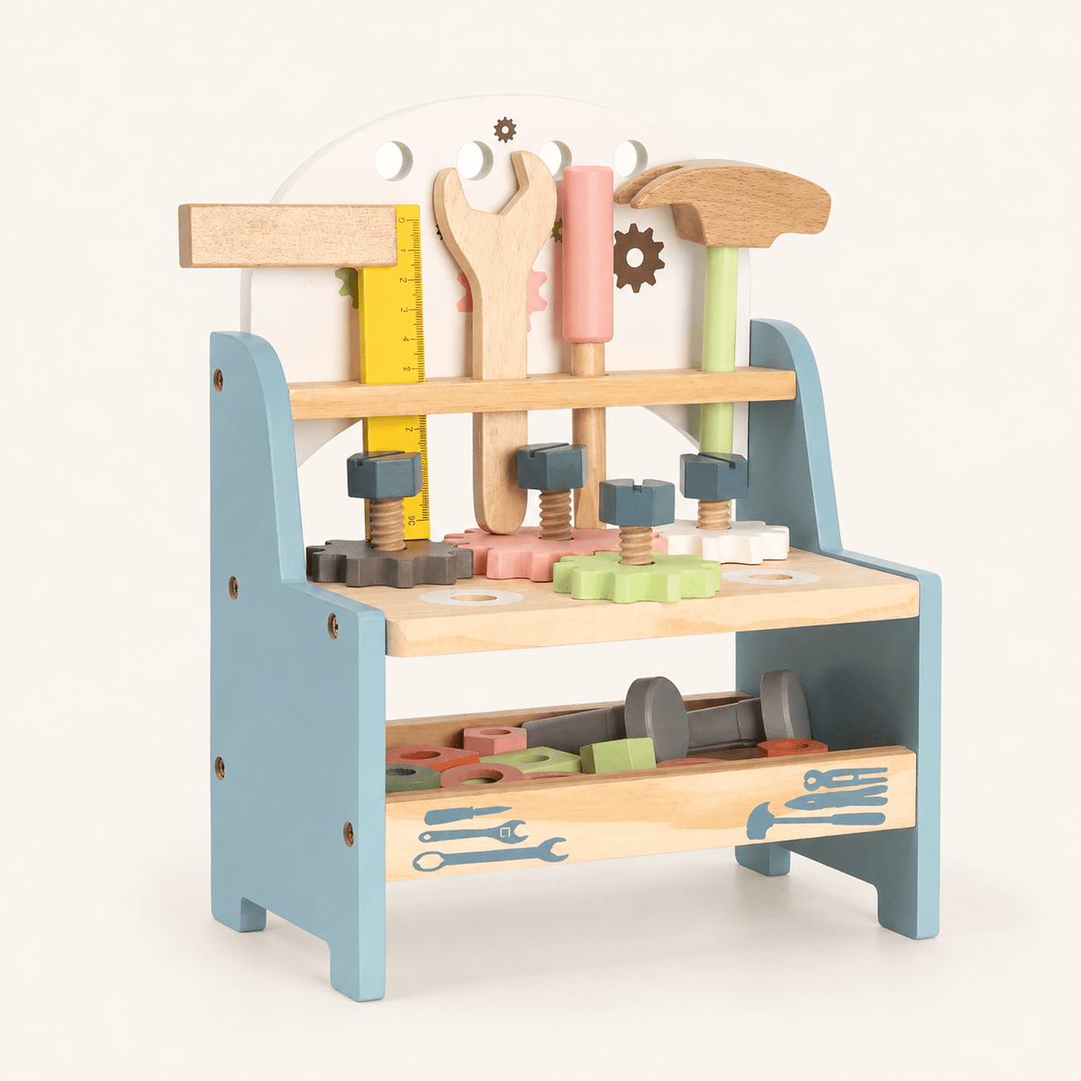 Montessori houten gereedschapsbankset voor kinderen Montessori & Speelgoed