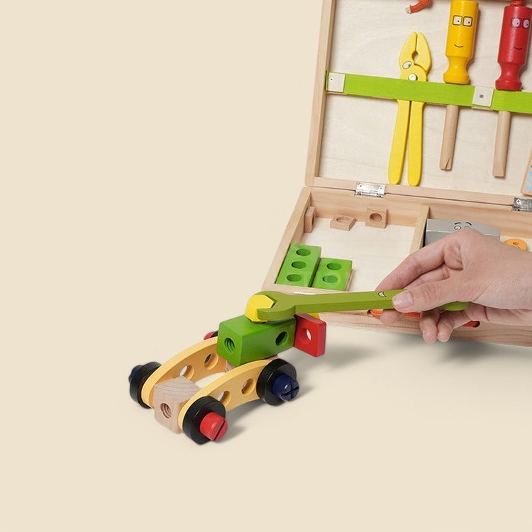 Montessori houten gereedschapskist Montessori & Speelgoed