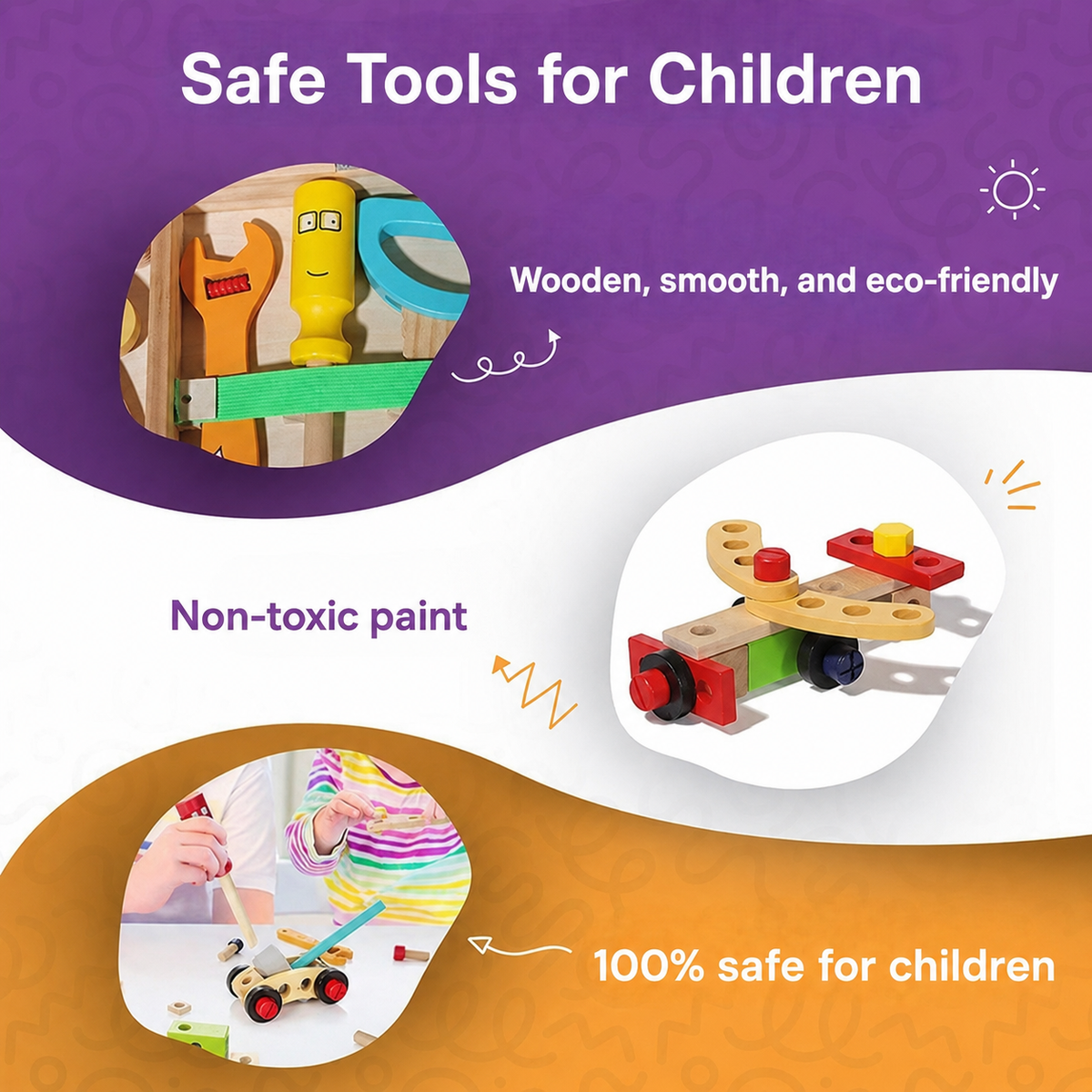 Montessori houten gereedschapskist Montessori & Speelgoed