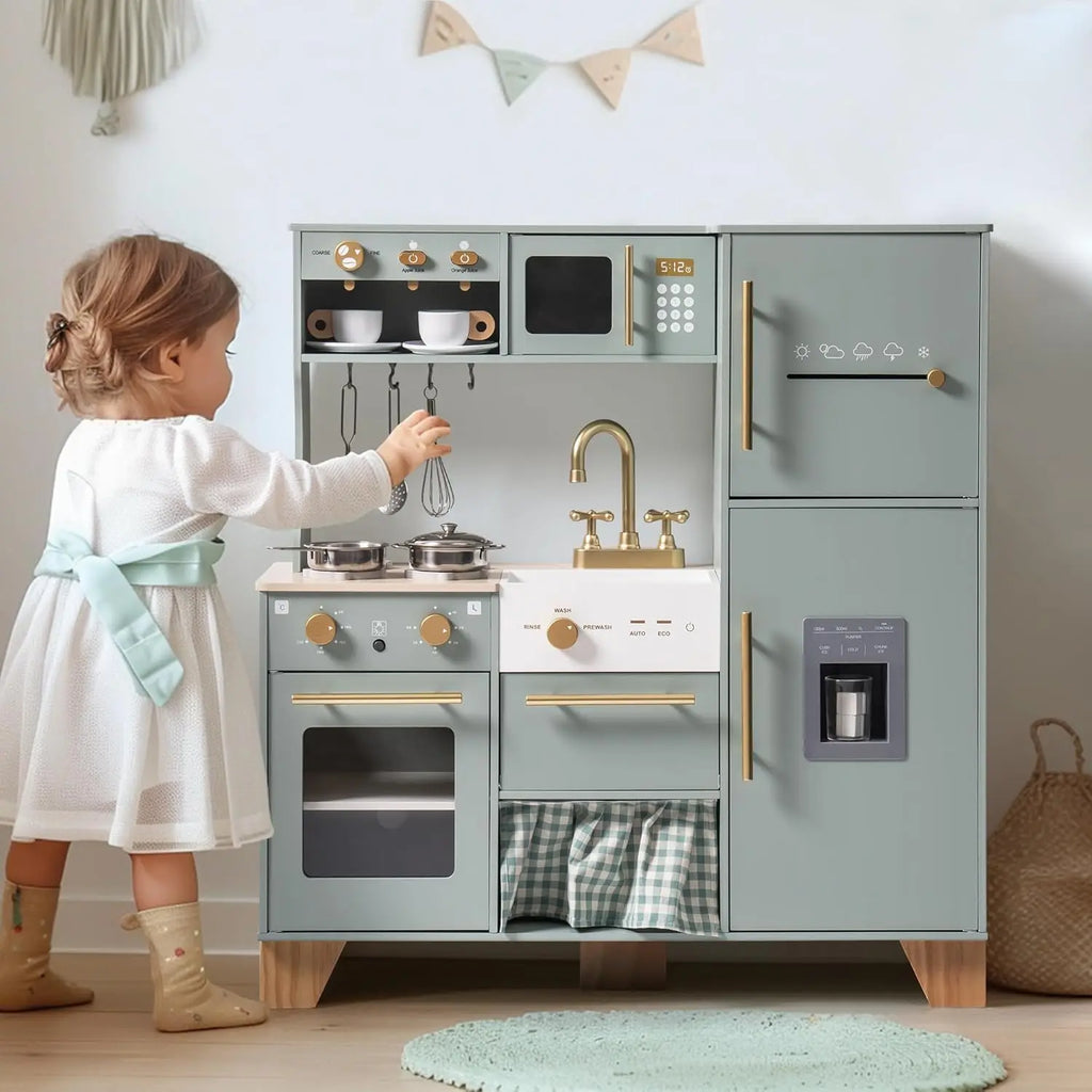 Montessori houten hoek-speelkeukenset Montessori & Speelgoed
