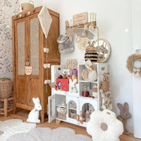 Montessori houten kinderboekenkast met speelgoedopberging Montessori & Speelgoed