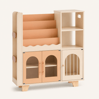 Montessori houten kinderboekenkast met speelgoedopberging Montessori & Speelgoed