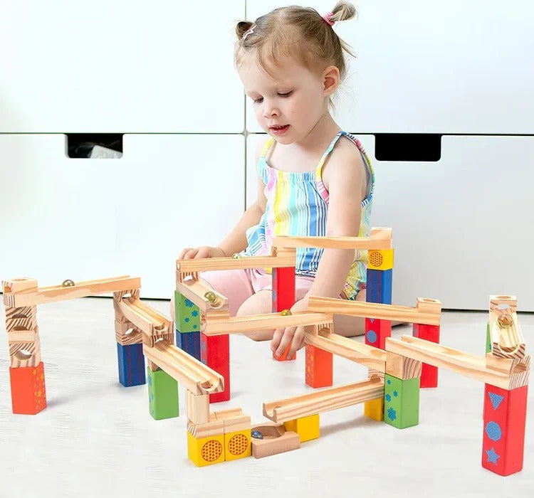 Montessori houten knikkerbaan Montessori & Speelgoed