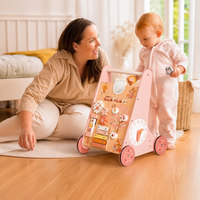 Montessori houten loopwagen duwspeelgoed voor baby Montessori & Speelgoed