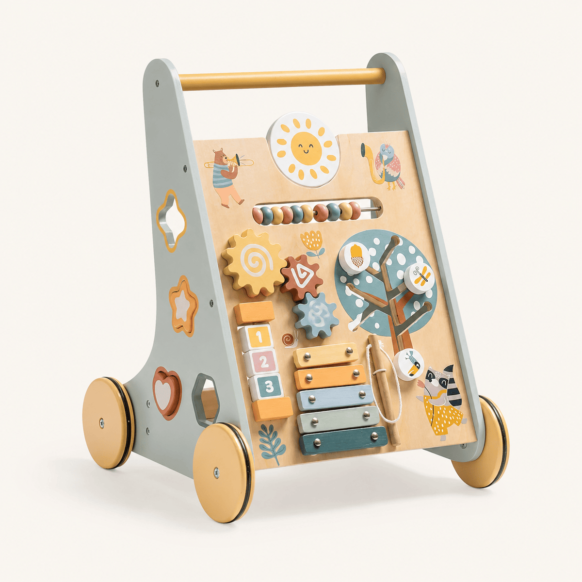 Montessori houten loopwagen duwspeelgoed voor baby Montessori & Speelgoed