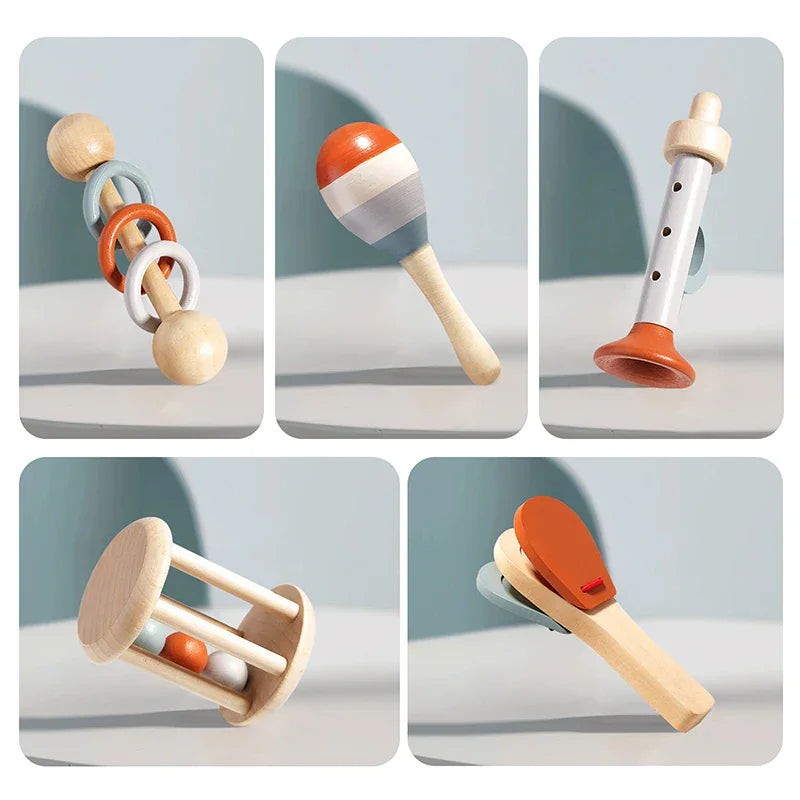 Montessori houten muziekinstrumentenset Montessori & Speelgoed