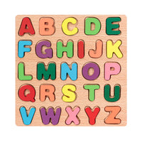 Montessori houten puzzel - letters, cijfers en vormen Montessori & Speelgoed