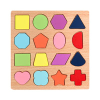 Montessori houten puzzel - letters, cijfers en vormen Montessori & Speelgoed