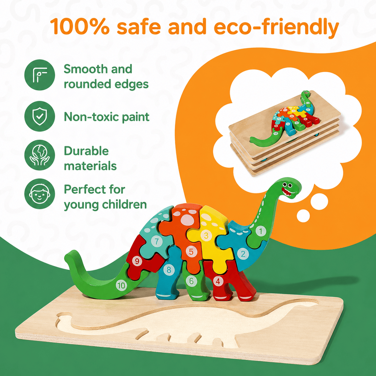 Montessori houten puzzel Montessori & Speelgoed