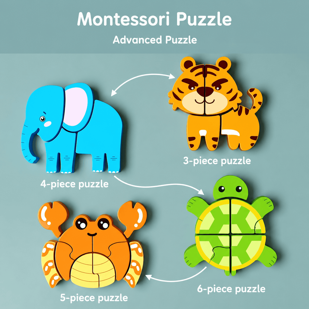 Montessori houten puzzels Montessori & Speelgoed