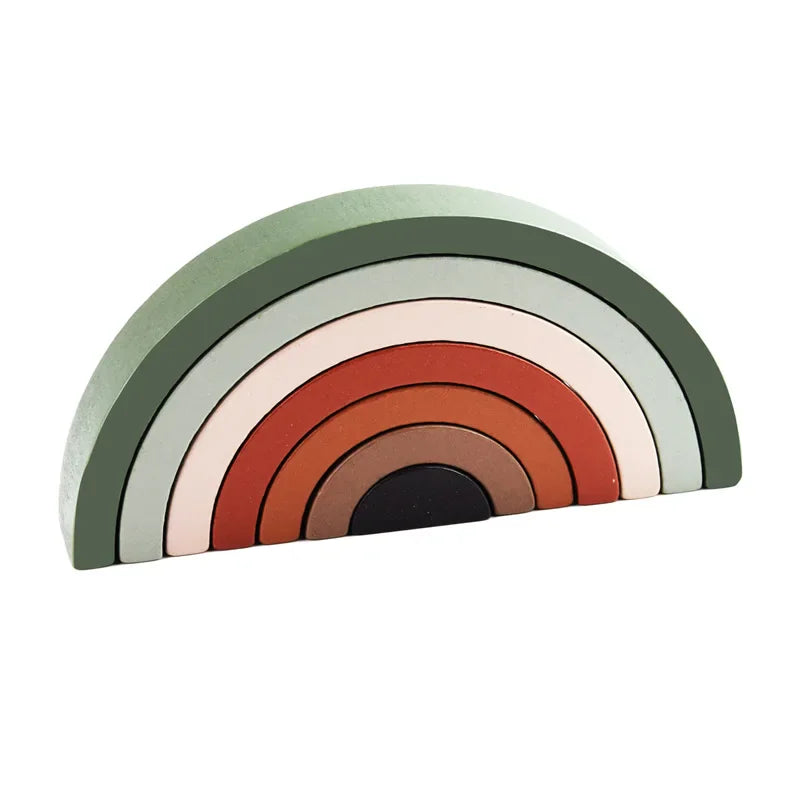 Montessori houten regenboogpuzzel Montessori & Speelgoed