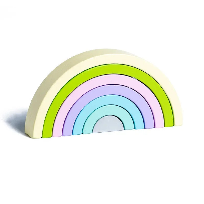 Montessori houten regenboogpuzzel Montessori & Speelgoed