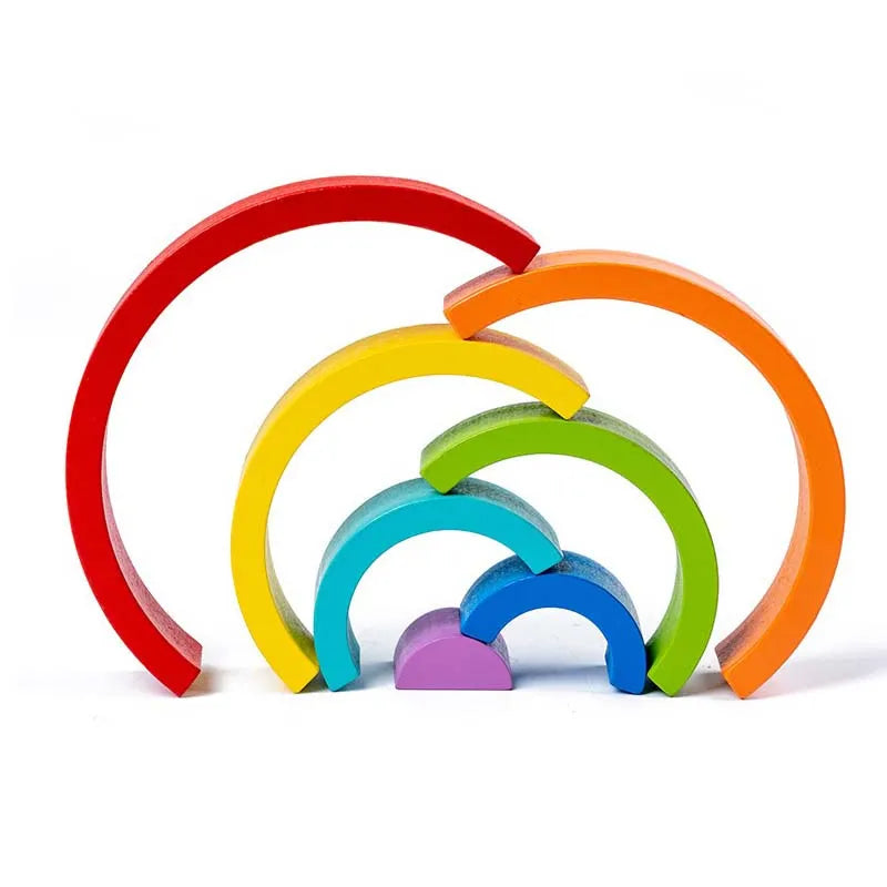 Montessori houten regenboogpuzzel Montessori & Speelgoed