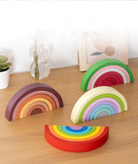 Montessori houten regenboogpuzzel Montessori & Speelgoed