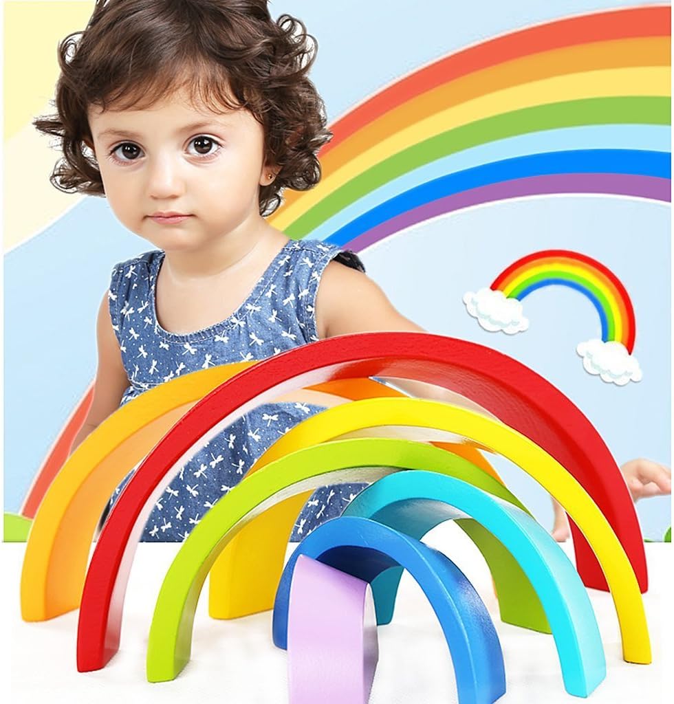 Montessori houten regenboogpuzzel Montessori & Speelgoed
