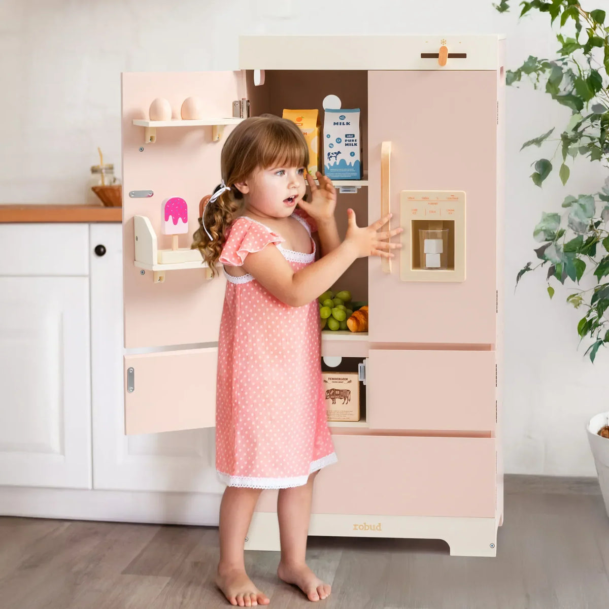 Montessori houten speelkeuken koelkast speelgoed Montessori & Speelgoed