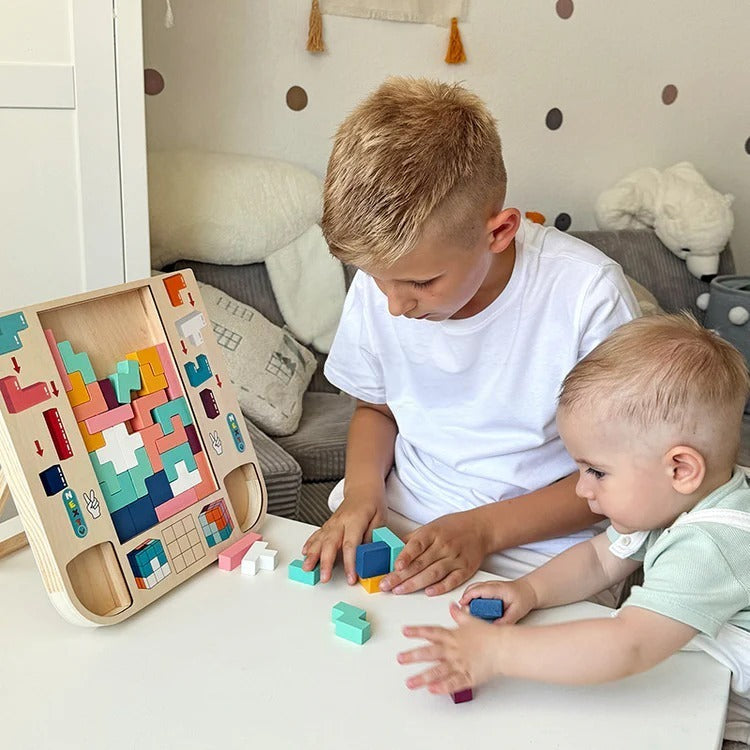 Montessori houten tetris Montessori & Speelgoed