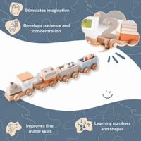 Montessori houten trein Montessori & Speelgoed