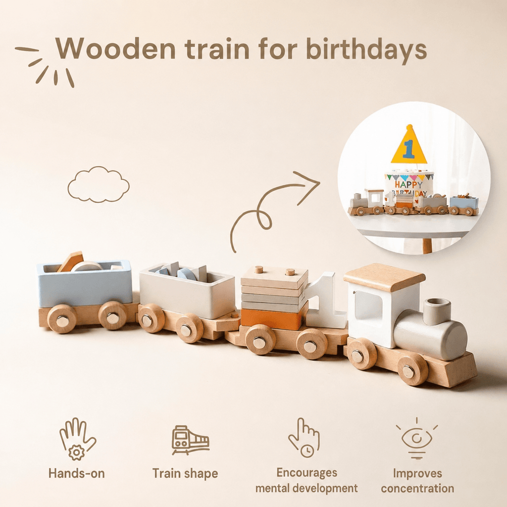 Montessori houten trein Montessori & Speelgoed