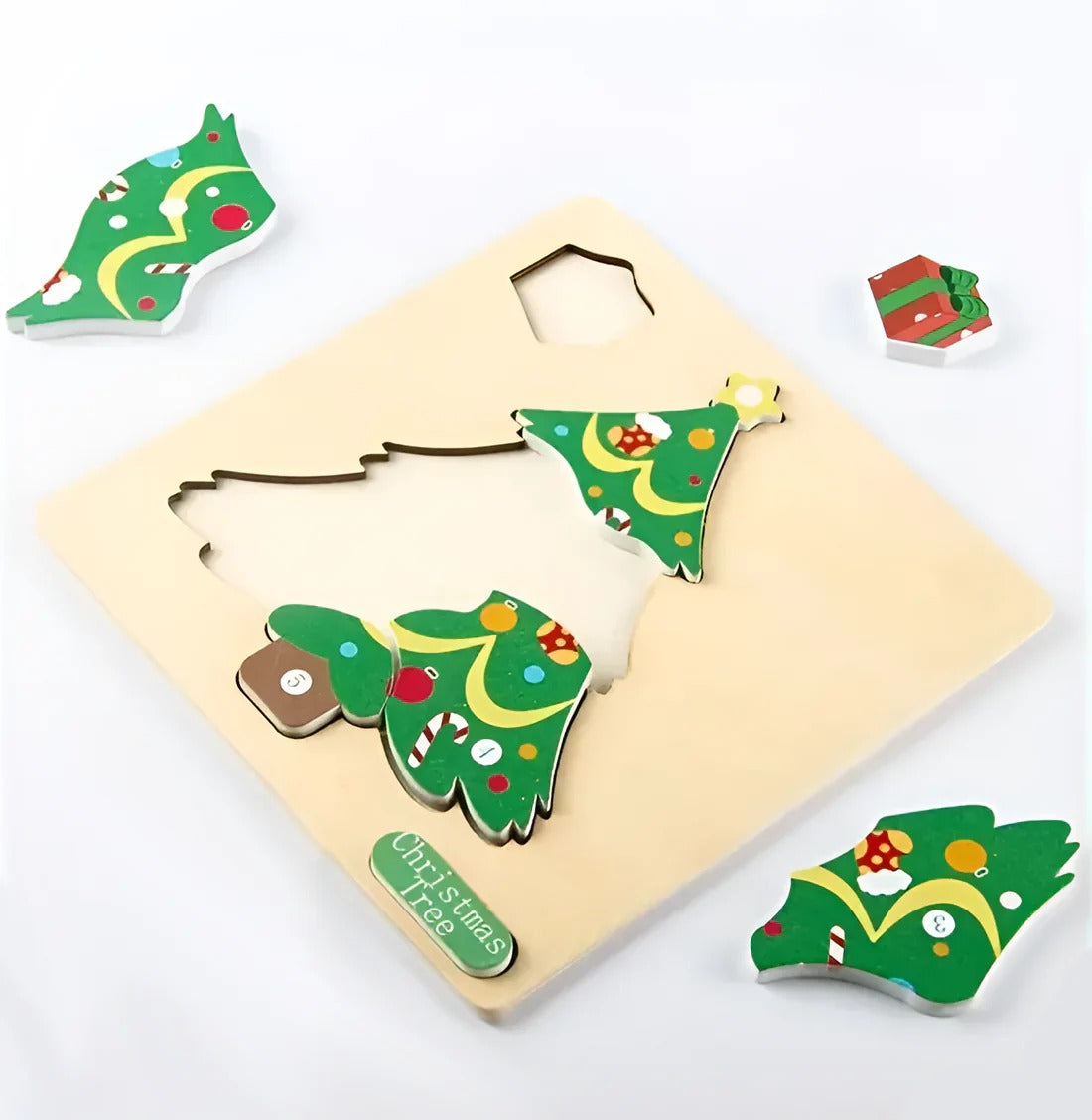 Montessori kerstpuzzel (set van 4) Montessori & Speelgoed