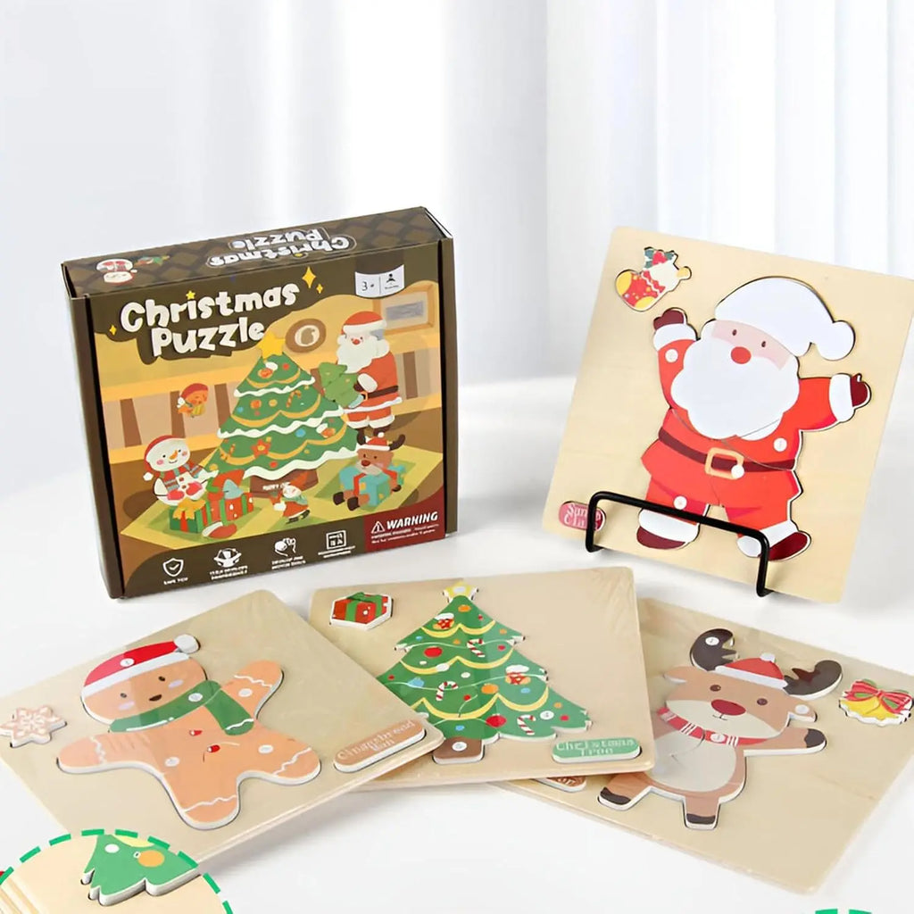 Montessori kerstpuzzel (set van 4) Montessori & Speelgoed