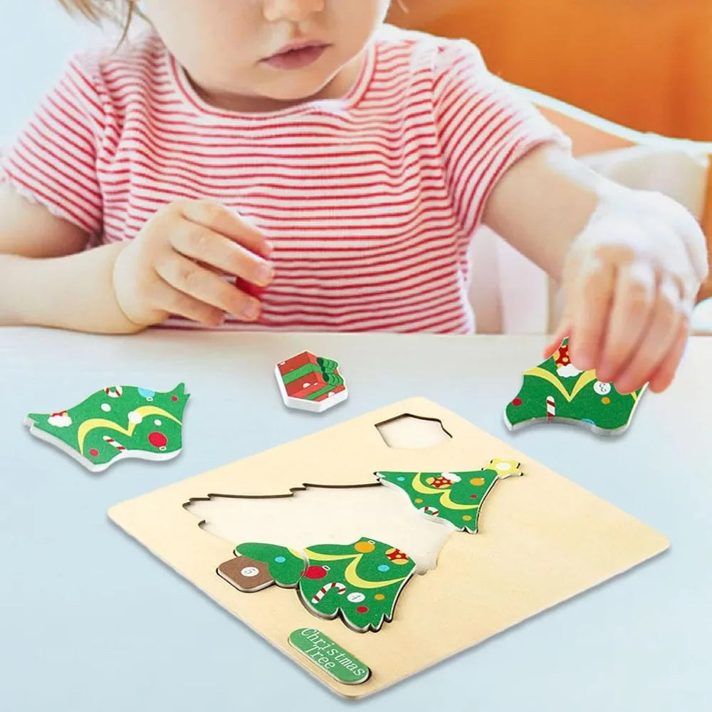 Montessori kerstpuzzel (set van 4) Montessori & Speelgoed