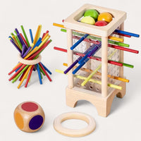Montessori kleurrijke kralen- en staventoren Montessori & Speelgoed