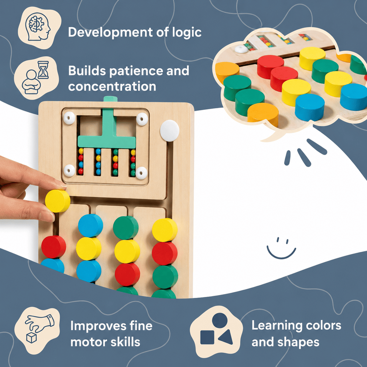 Montessori kleursorteerpuzzel Montessori & Speelgoed