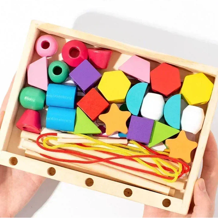 Montessori kralen-stapelspel Montessori & Speelgoed