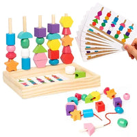 Montessori kralen-stapelspel Montessori & Speelgoed