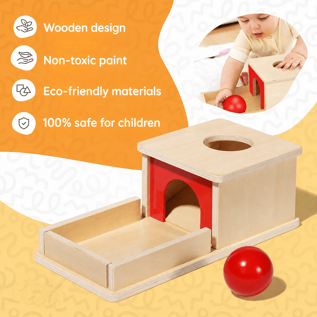 Montessori object-permanentiedoos Montessori & Speelgoed