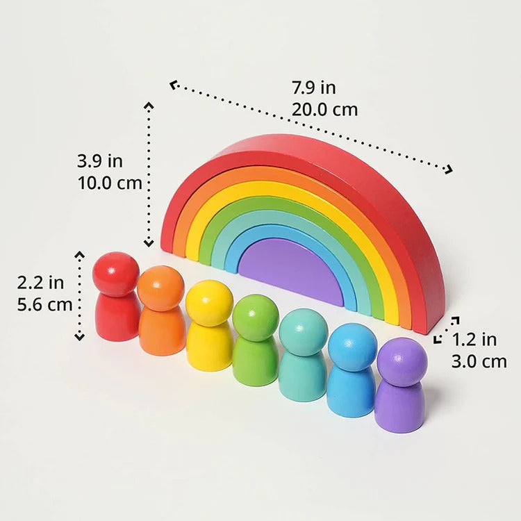 Montessori regenboog met figuurtjes Montessori & Speelgoed