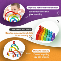 Montessori regenboog met figuurtjes Montessori & Speelgoed