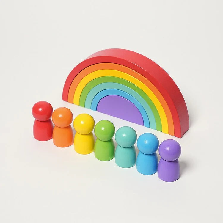 Montessori regenboog met figuurtjes Montessori & Speelgoed
