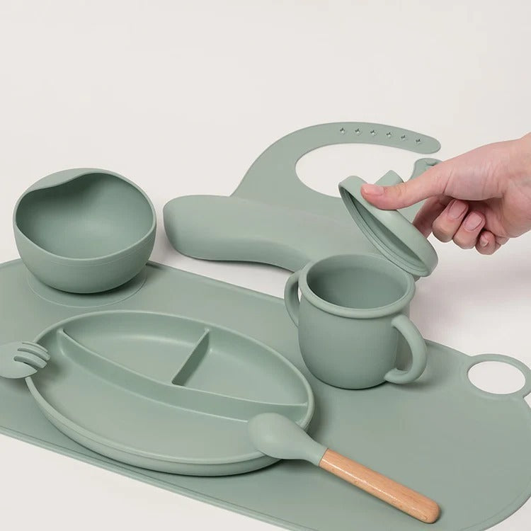 Montessori siliconen serviesset voor baby Montessori & Speelgoed