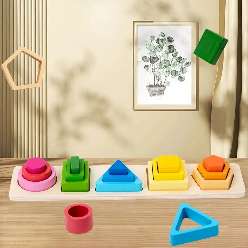 Montessori stapelbare piramides Montessori & Speelgoed