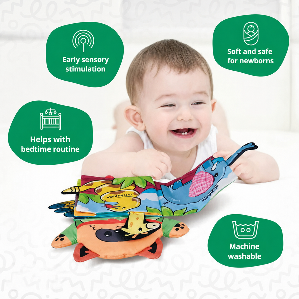 Montessori stoffen babyboek Montessori & Speelgoed