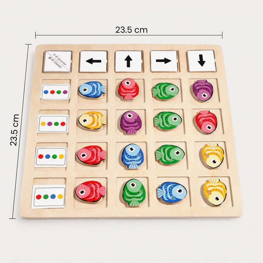 Montessori vis-kleurcoördinatiepuzzel Montessori & Speelgoed