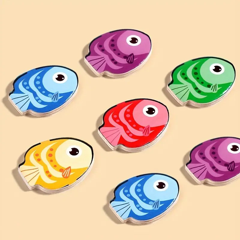 Montessori vis-kleurcoördinatiepuzzel Montessori & Speelgoed