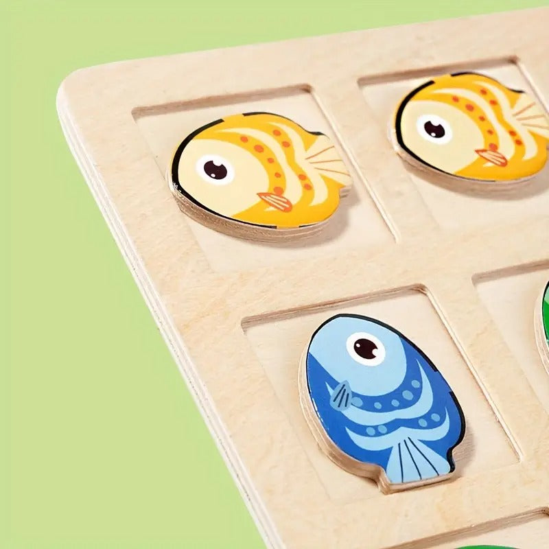 Montessori vis-kleurcoördinatiepuzzel Montessori & Speelgoed