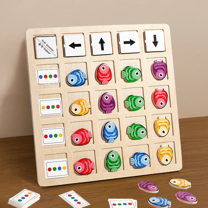 Montessori vis-kleurcoördinatiepuzzel Montessori & Speelgoed