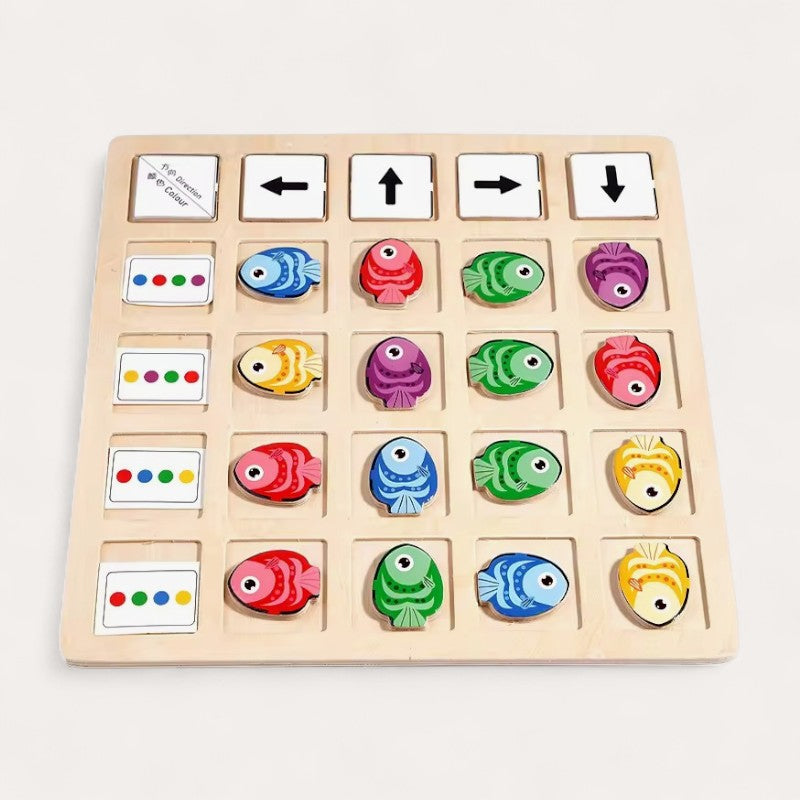 Montessori vis-kleurcoördinatiepuzzel Montessori & Speelgoed