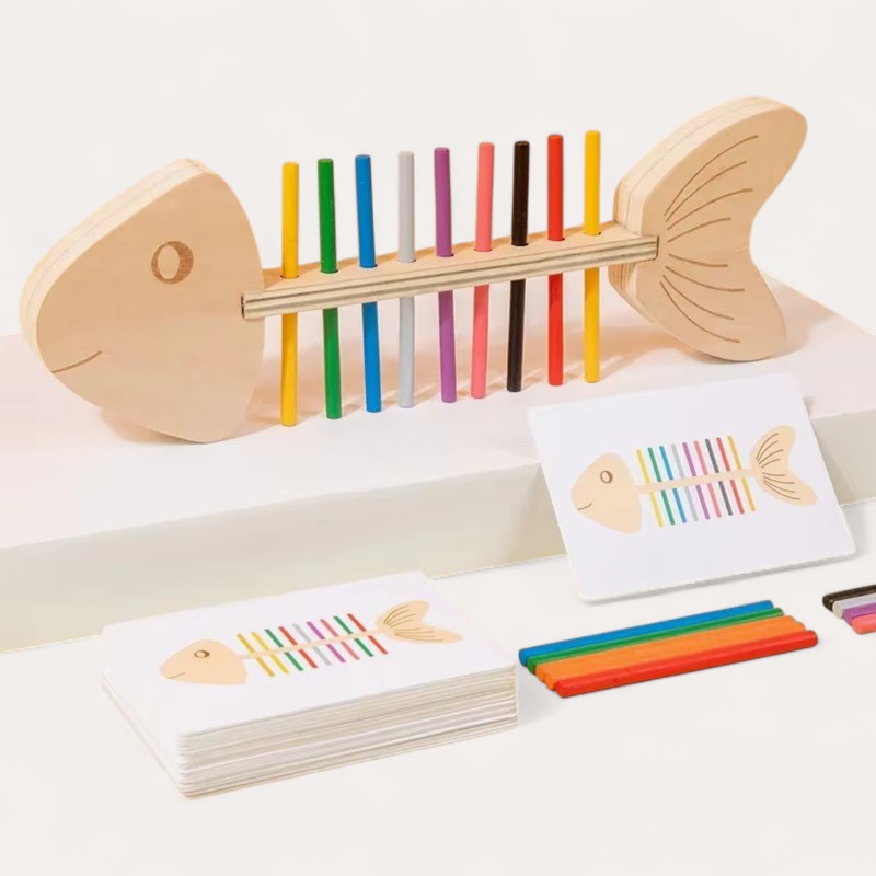 Montessori visgraat-koppelpuzzel Montessori & Speelgoed