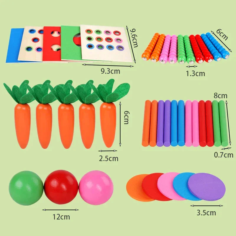 Montessori vormen- en kleurendoos met ballen Montessori & Speelgoed