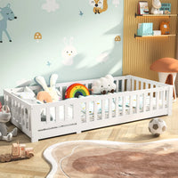 Montessori wit massief houten vloerbed Montessori & Speelgoed