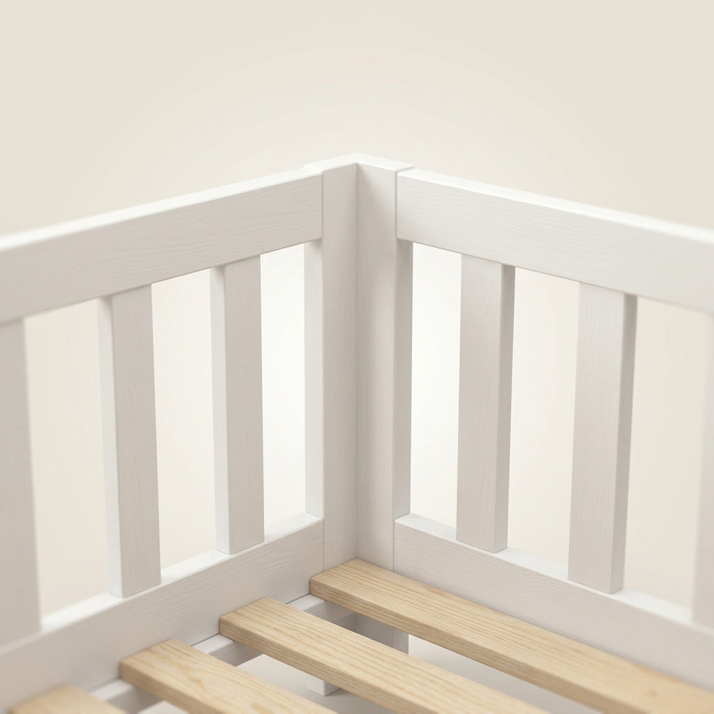 Montessori wit massief houten vloerbed Montessori & Speelgoed