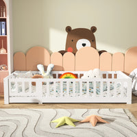 Montessori wit massief houten vloerbed Montessori & Speelgoed