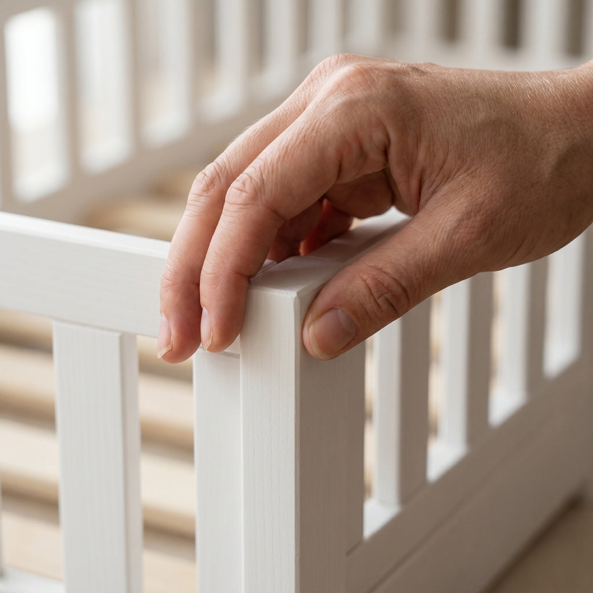 Montessori wit massief houten vloerbed Montessori & Speelgoed