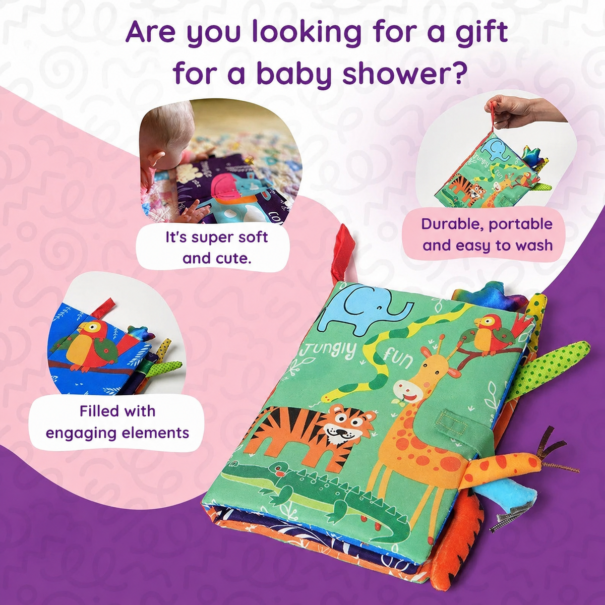 Montessori zacht boek voor baby's Montessori & Speelgoed